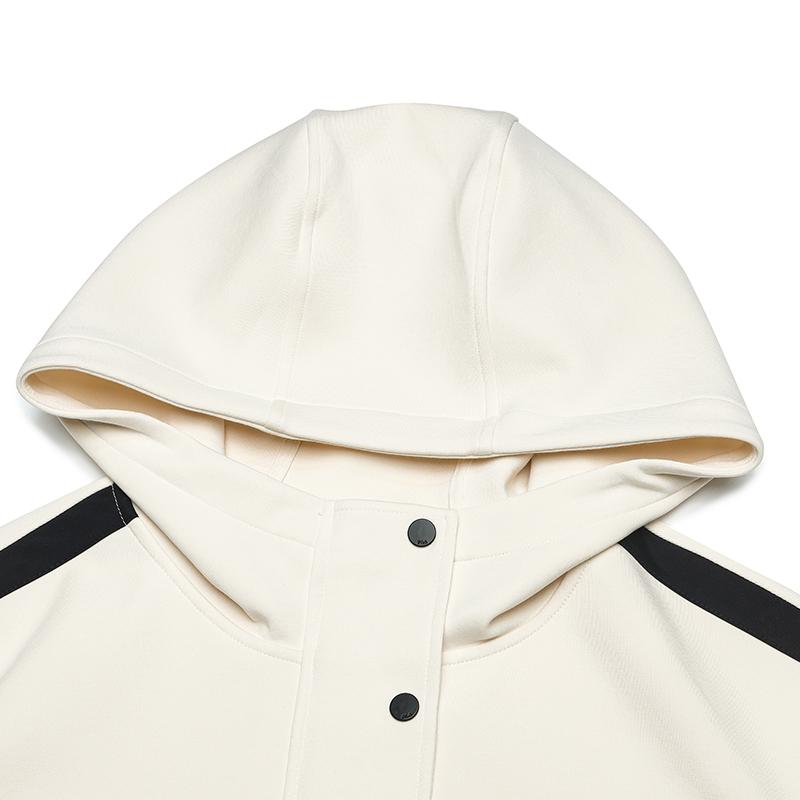 FILA Fleece Hooded Jacket Women outerwear Ice-Cream-White F11W513502FIV