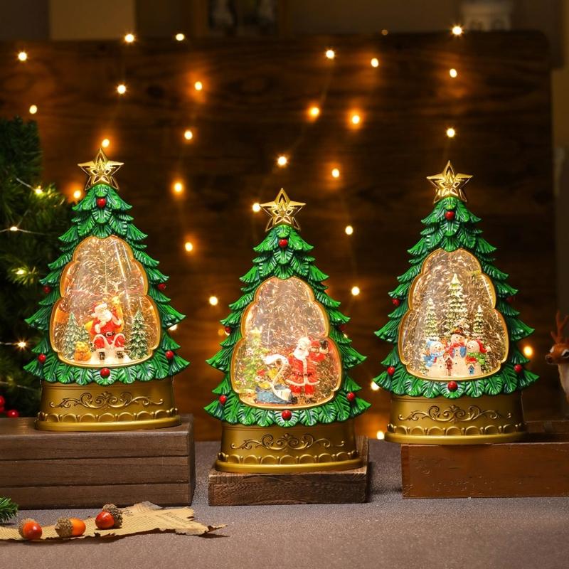 LED Musical Christmas Tree Desktop Adornment With Festal Melodies And Safe PVC Matter For Vacation Home Party Deck
