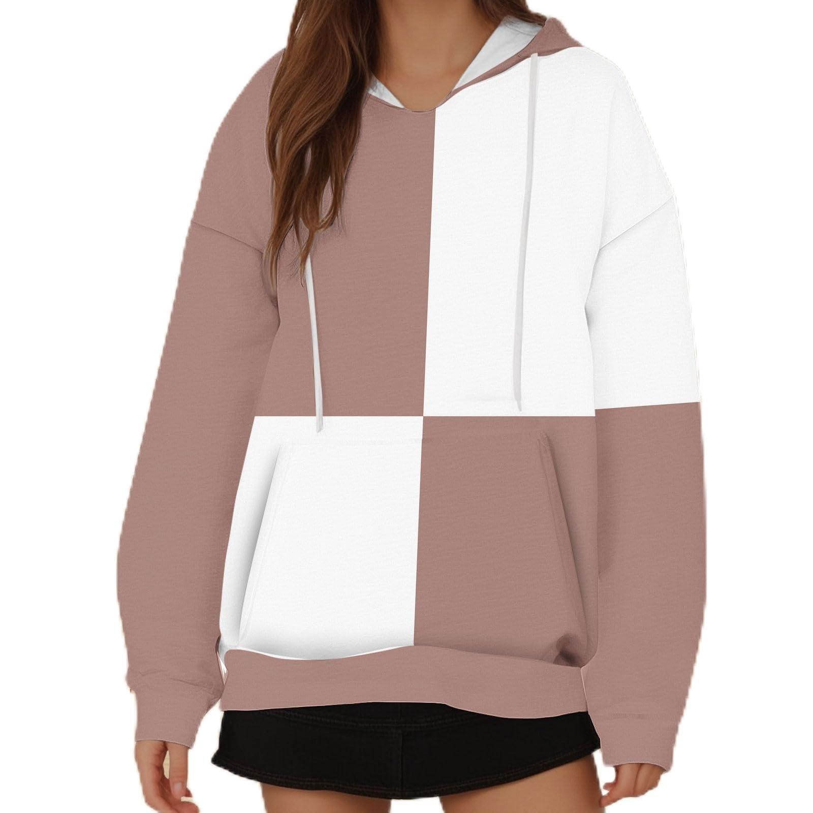 

Женская мода повседневный пуловер с капюшоном толстовка с принтом длинный рукав толстовка M белый