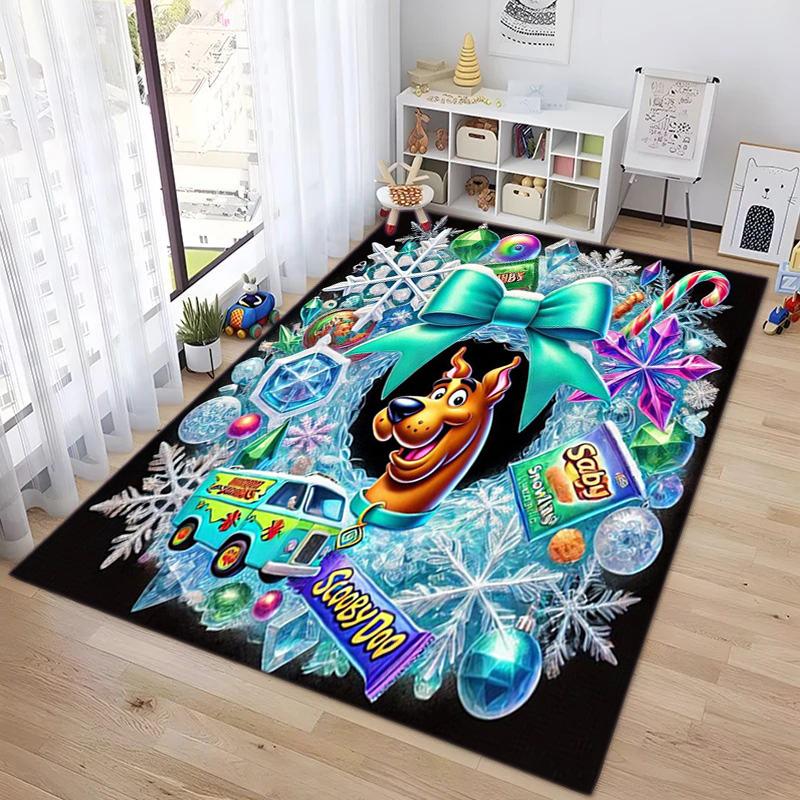 Halloween cartoon comedy adventure movie Scooby-Doo carpet is suitable for living room and bedroom doormats office balcony decorative carpet V3