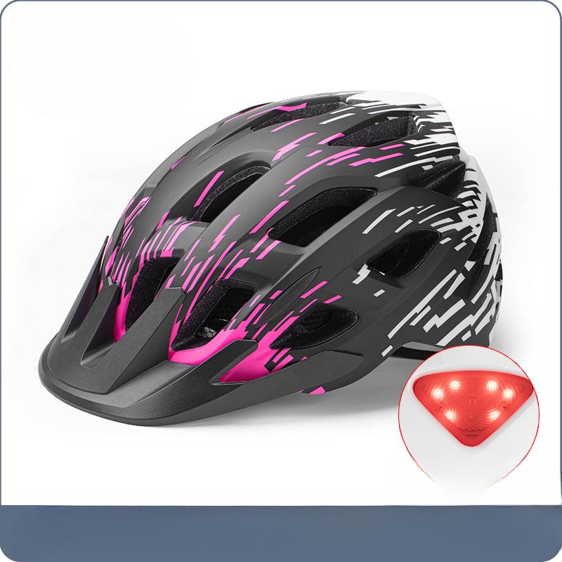 

Велосипедный шлем с интегрированной формовкой, внедорожный шлем для езды на горном шоссе с задним фонарем, защитный шлем adult average size (58-61CM)
