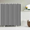 Black White Stripes Pattern Texture Shower Curtains Geometry Bathroom Waterproof Polyester Bath Curtain Home Decor With Hooks