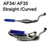Exhaust System Muffler Pipe Scooter Moped For Honda DIO50 ZX50 AF34 AF35 Moped  50cc 2-Stroke Scooters Exhaust Pipe