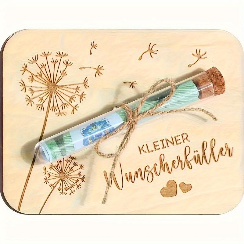 1Pc Wooden Wishing Wedding Gift Envelope Test Tube Crafts for Wedding Party Gifts