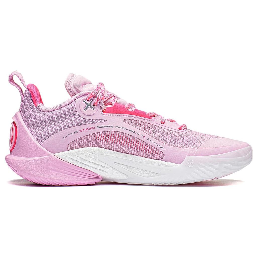 Li Ning Speed 10 Low Top Basketball Shoes Men's Soft Cherry Blossom Pink ABAT085-6