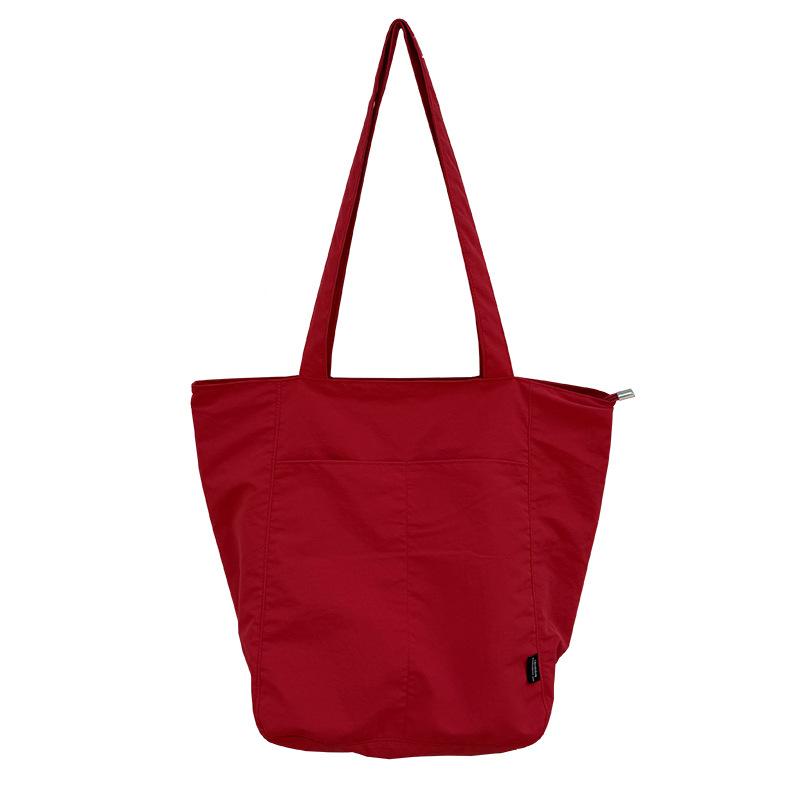 

Sweet Casual Female Shoulder Bag Simple Commuter Women s Nylon Handbag Solid Color Portable Ladies Large Capacity Shopping Bags