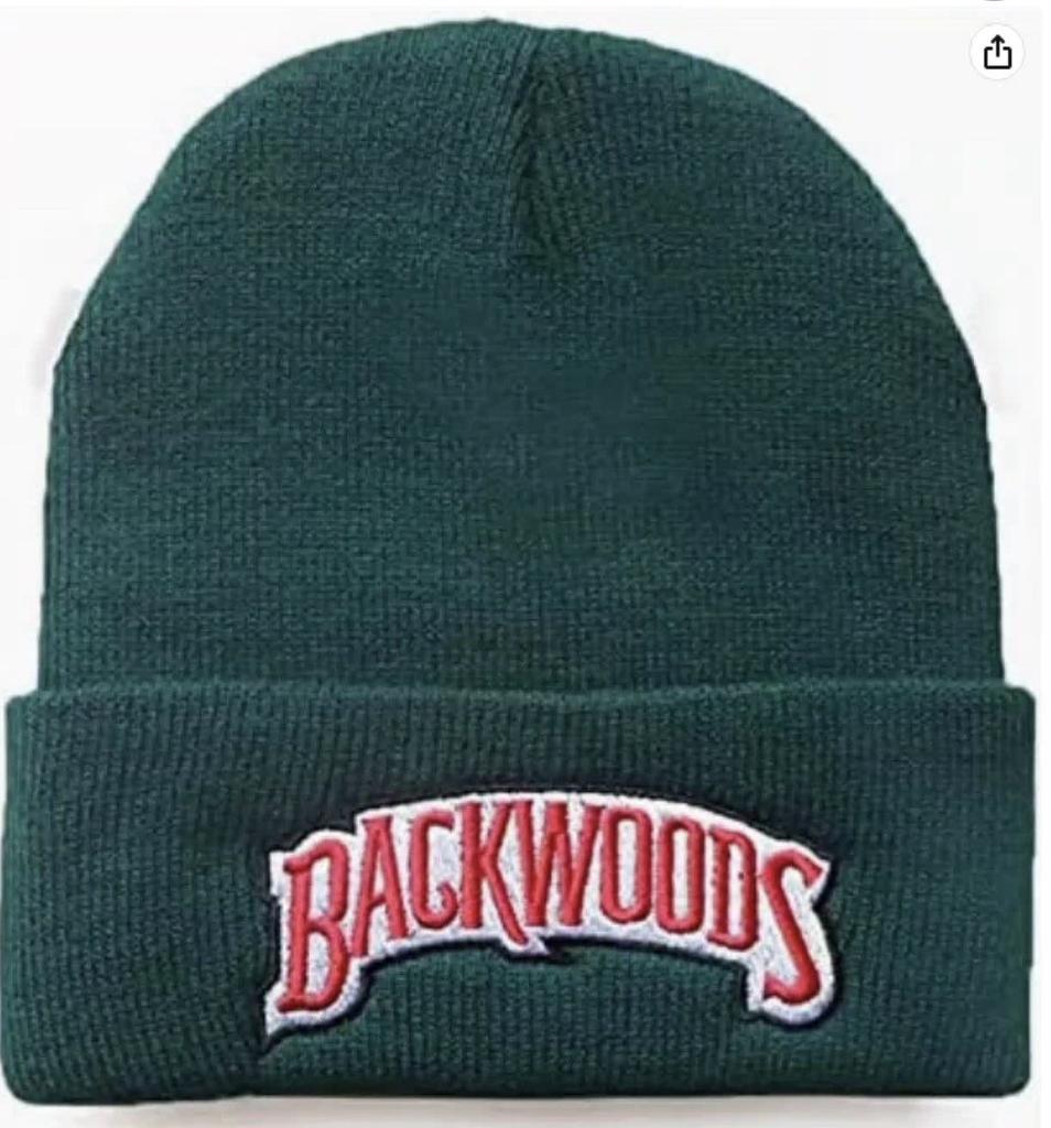 Backwoods Embroidered Beanie Hat With Adjustable Fit For Street Fashion And Cold Weather