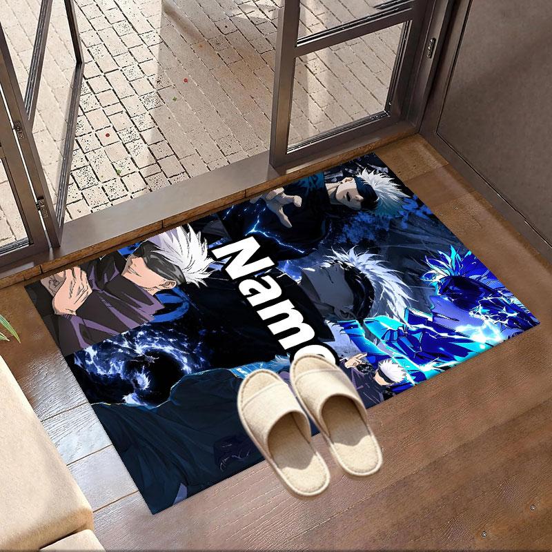 Custom Name Personalized Jujutsu Kaisen Print Carpet, Versatile Home Decor Rug, for Playroom, Apartment, Balcony, Entryway, Hallway Gift