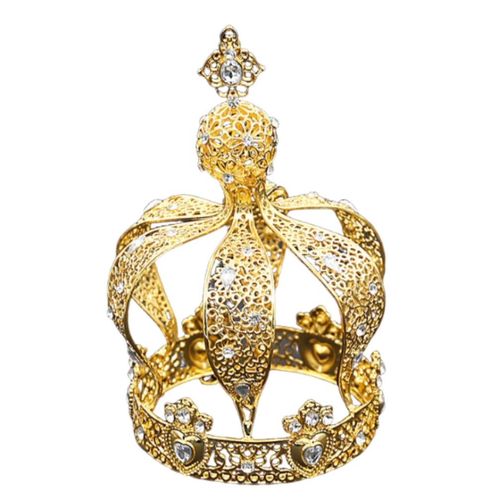 1/2Pcs Baroque Rhinestone Crown Creative Bridal Headband Crown Cake Topper  Birthday Gift