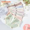 Yiershuang Women's 7A Antibacterial Breathable Cotton Briefs (7-Pack)