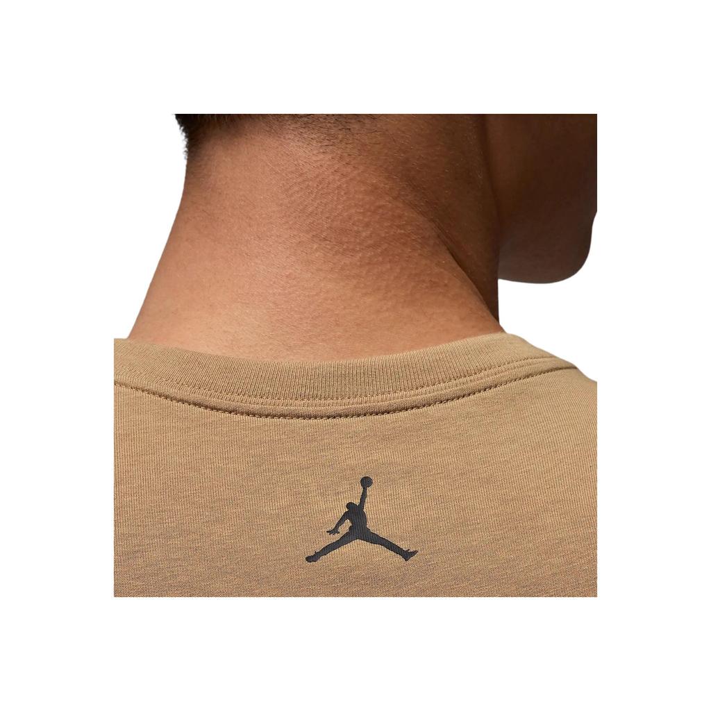 Jordan Marke Baumwolle Rundhals Bequem Lässig Kurzarm T-Shirt Herren Oberteile Wüsten-Tarnung Schwarz HJ2354-257