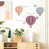 9 Pcs Hot Air Balloon Wooden Wall Sign Boho Nursery Wall Art Stars Clouds Balloons Wall Sculpture for Kids Bedroom Playroom Home Decor
