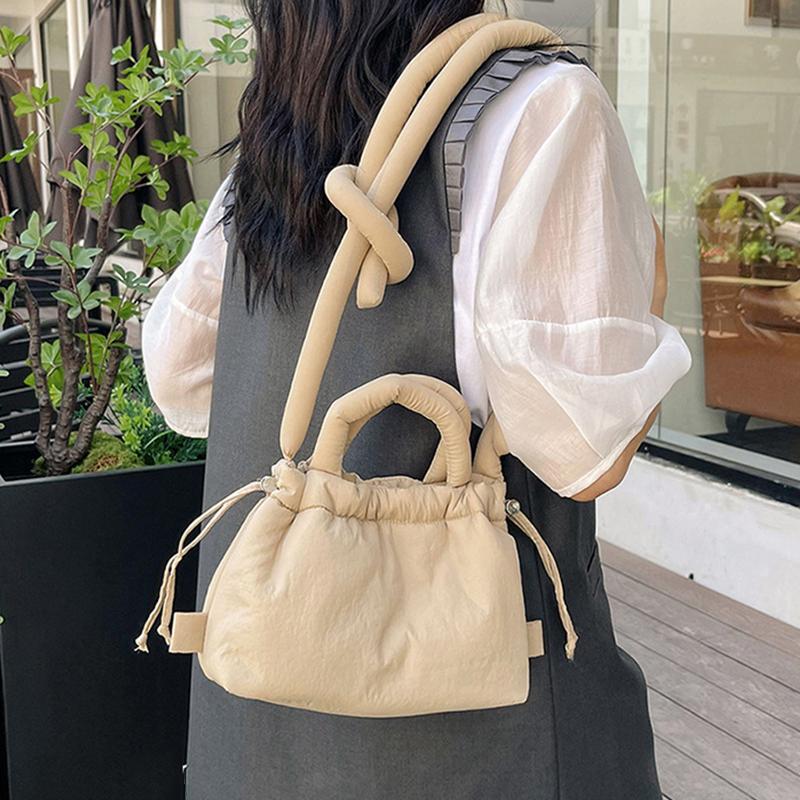 Yogodlns Fashion Small Puffer Tote Bag Designer Padded Women Shoulder Bags Nylon Down Cotton Crossbody Bag Mini Lady Handbags