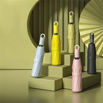 Modischer großer Reiseschirm, Schwerlast-Winddichter Wasserdichter Schirm, Vollautomatischer Öffnungs- und Schließ-Golfschirm, UPF50+ UV