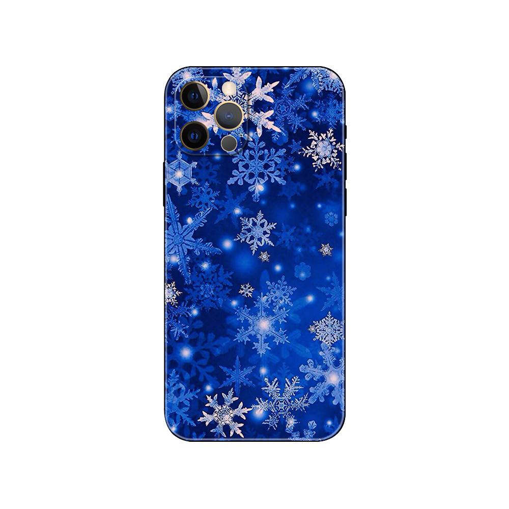 Winter Snowflakes Phone Case for Iphone 5 5s 2020se 6 6s 7 8 Plus X 10 XR XS 11 12 13 Mini Pro MAX Black Tpu Back Cover