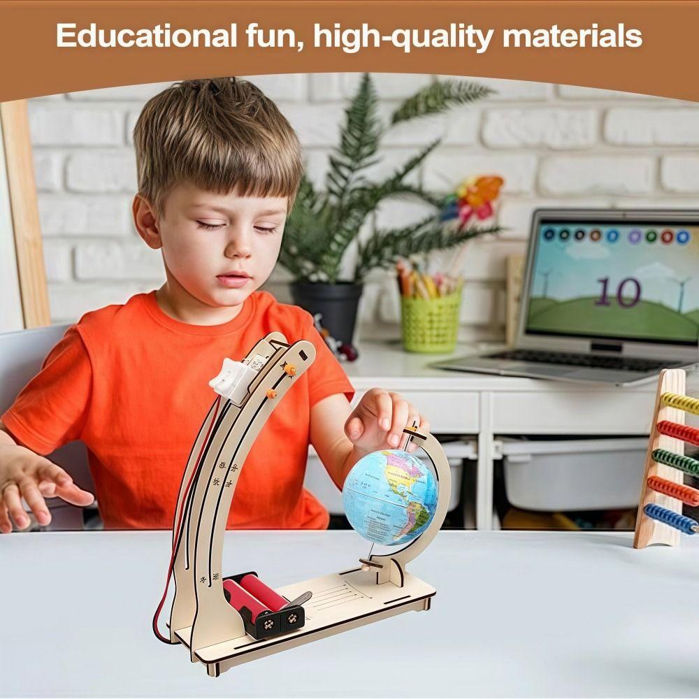 Simulation Day Night Alternation Globe STEM Technological Physics Learning Kit  Kid