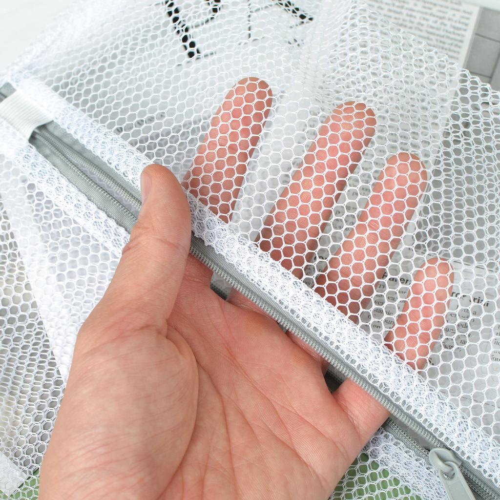 Zippered Mesh Laundry Bag Polyester Laundry Wash Bags Coarse Net Laundry Basket Laundry Bags for Washing Machines Mesh Bra Bag