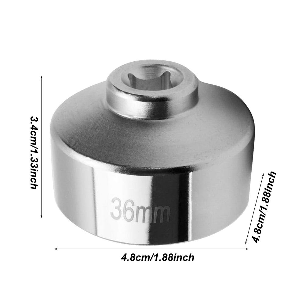 Car Oil Filter Remover Tool Oil Wrench Tool Oil Filter Tool Socket Remover 36mm Filter Cover Wrench Heavy Duty Oil Filter Cover
