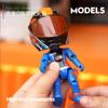 Simulation Motorcycle Rider Alloy Deformation Doll Helmet Doll Doll Desktop Furnishings Model Children's Gifts for Men