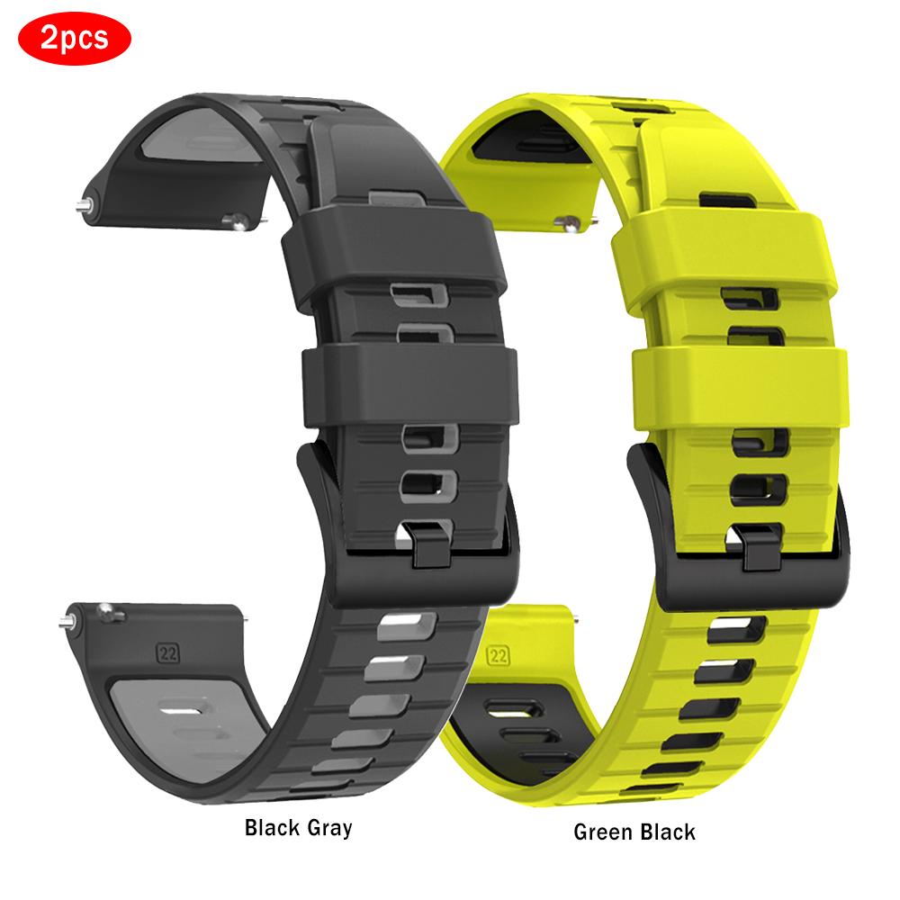 2pcs 20mm 22mm Silicone Strap For HUAWEI WATCH 4 3 Pro Bracelet For HUAWEI WATCH GT 5 Pro 4 3 2 SE 46mm 42mm /Runner Sports Band