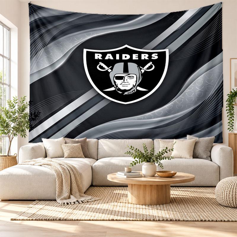Las Vegas Raiders Wall Tapestry, Soft Fabric Wall Hanging, Decorative Backdrop For Bedroom Home Wall Art
