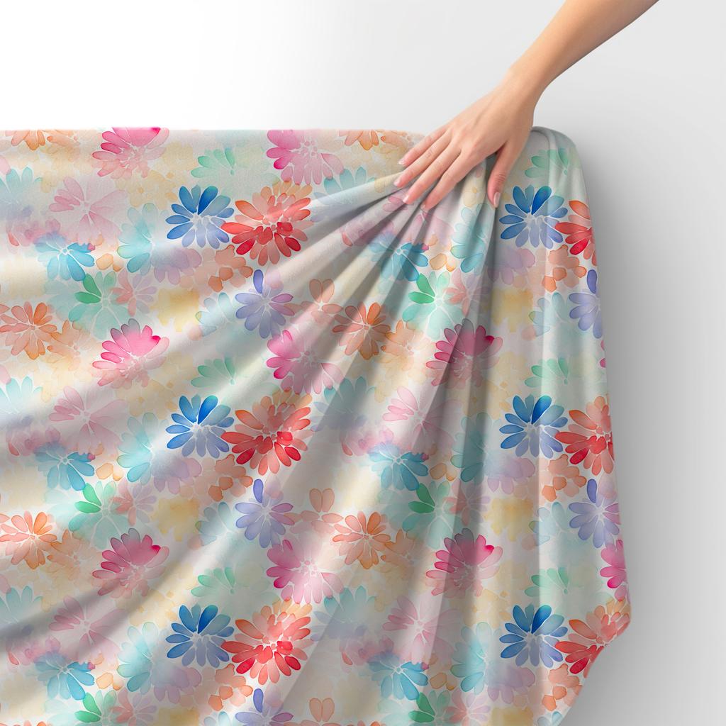 Royal Samt Stoff Polyester Zum Nähen - Motiv Blumen - Rdx2352