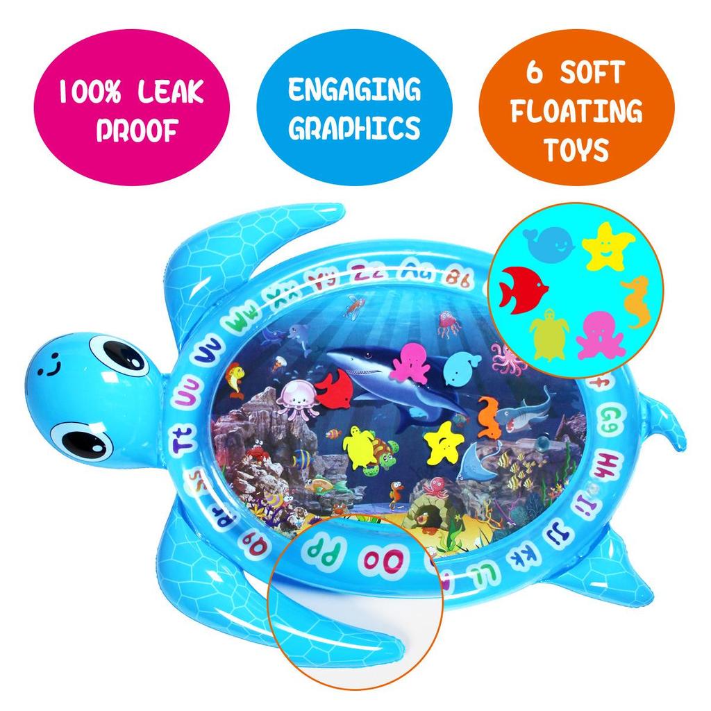30-Silk Thickened PVC Inflatable Water Mat for Baby and Toddler Crawling, Summer Cooling Ice Pad Cushion