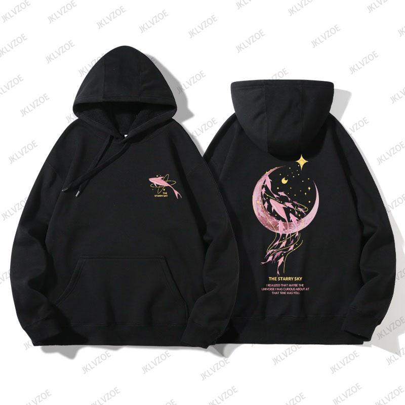 2024 New Korea Spring Autumn Women's  Hoodie Whale Print Designer Long Sleeved Sports Sweater Hoodie Unisex Oversized Clothes