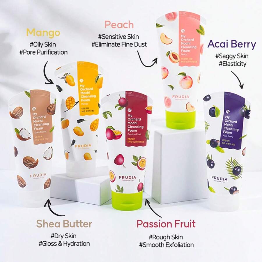 FRUDIA My Orchard Mango Cleansing Foam 120g| Korean Face Wash For Women | Foaming Face Wash For Oily Skin | Hydrating Face Wash For Sensitive Skin