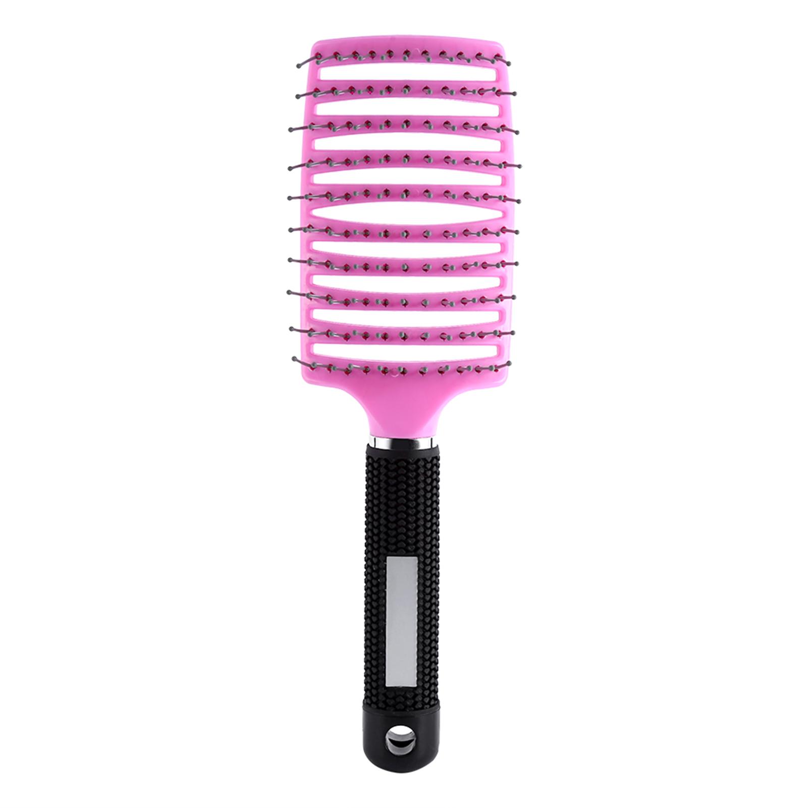 

Модный изогнутый вентиляционный гребень для ухода за волосами Массажная расческа для волос Салон парикмахерского искусства Инструмент для укладки волос(розовый) розовый