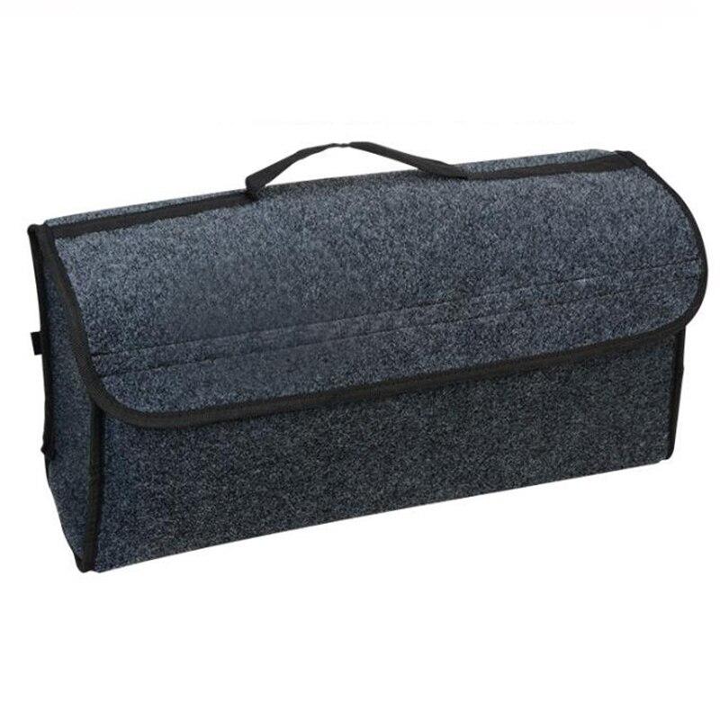 Car Storage Bag Foldable Soft Felt Trunk Organizer Box Car Boot Organizer Travel Tools Stowing Tidying Container