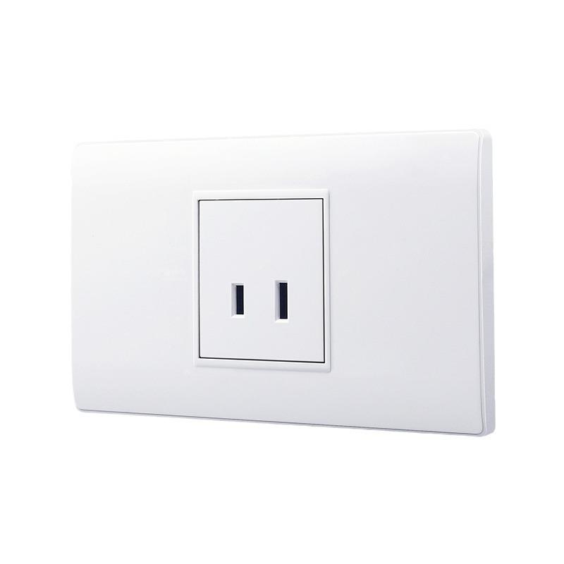 118B Series US Standard Two-Pin Two-Phase Wall Power Socket with PC Shell
