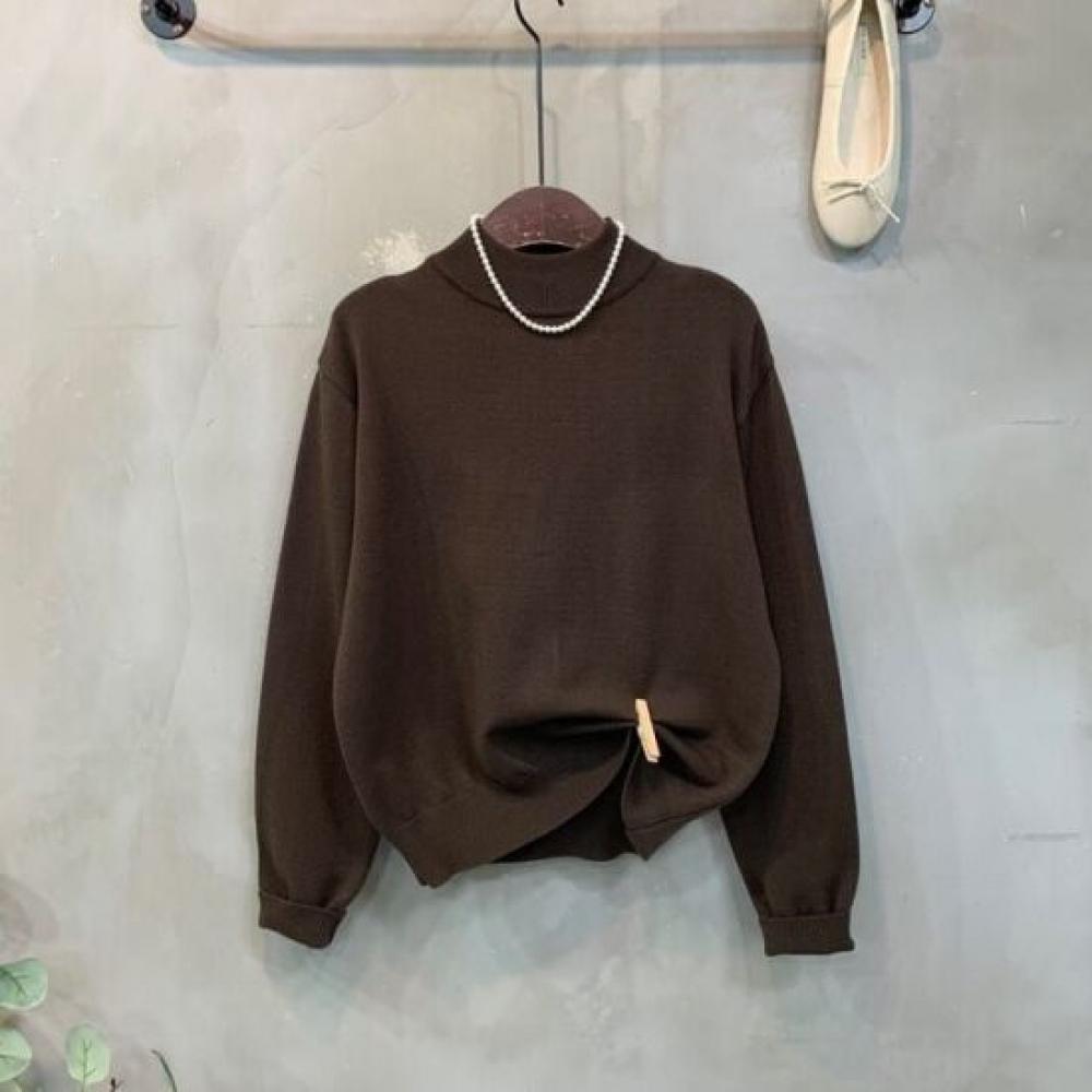 C S In The Room Dima baSiC Solid turtleneCk Knit 9ColorS