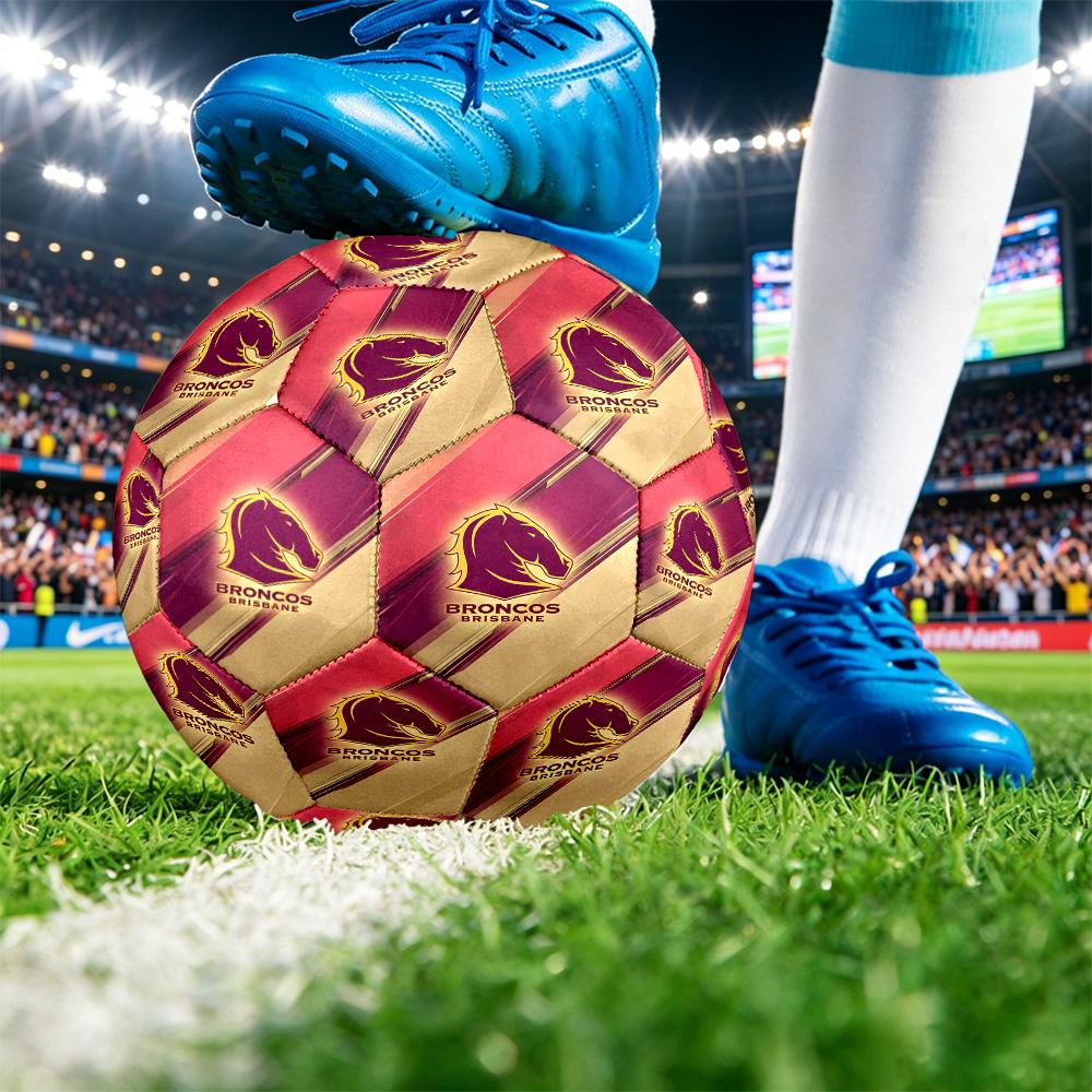 Brisbane Broncos Size 5 Sports Training Ball Shock Absorbing Durable Ball For Match Daily Practice Outdoor Activities