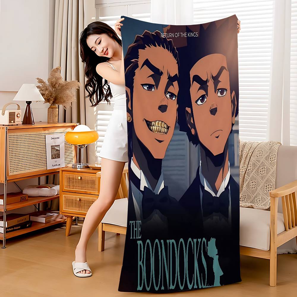 Animation T-The B-Boondocks Microfiber Beach Towel Absorbent Quick dry Soft Yoga Swimming Resort Mountain Climbing Towel