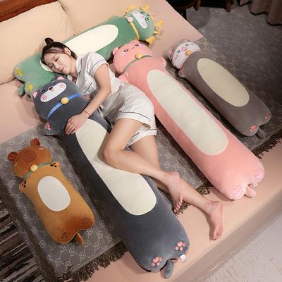 Tier Katze Husky Langes Kissen Plüschtier Puppe Mädchen Bett Firma Beruhigende Puppe