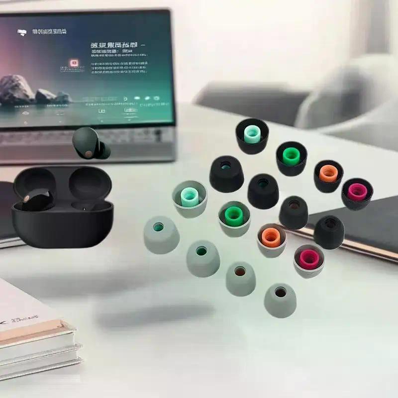6Pcs Headphones Earplugs Silicone Ear Tips For WF-1000XM5 1000XM4 1000XM3 Oneplus Buds Z TWS Earbuds Eartips