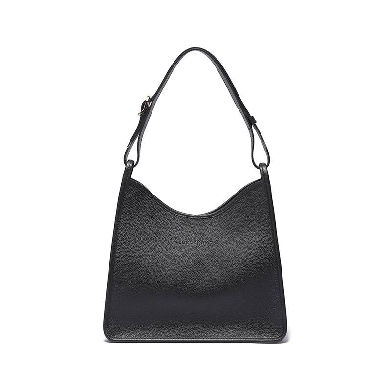 

Longchamp Le Foulonné Solid Magnetic Closure Leather Shoulder Bag Women Shoulder Bag Black 10155021001 Basic Set (Bag+Dust Bag)