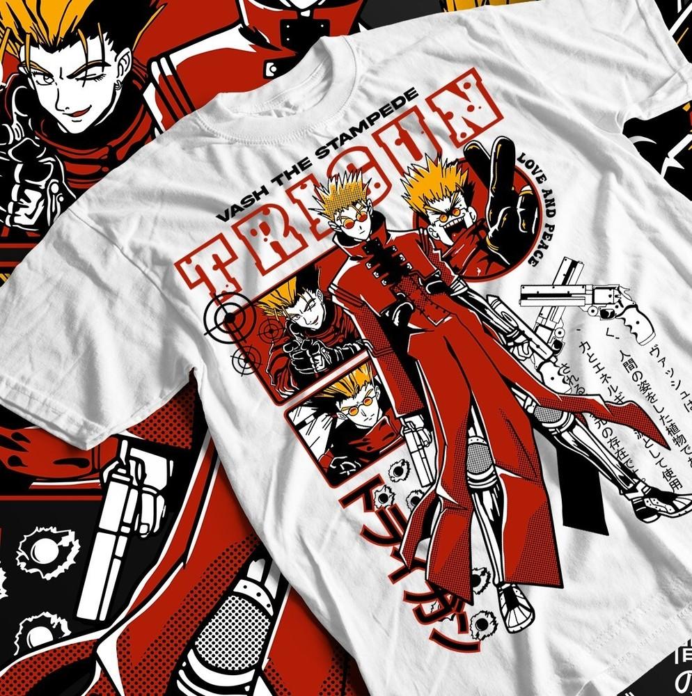 

Trigun Vash The Stampede Moon T-shirt, Anime Manga Tee, Japanese Funny Shirt, 3XL