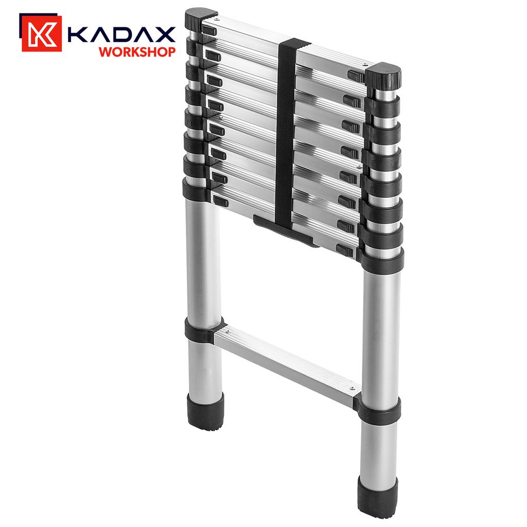 KADAX Escada telescópica de alumínio 2,6m 9 degraus