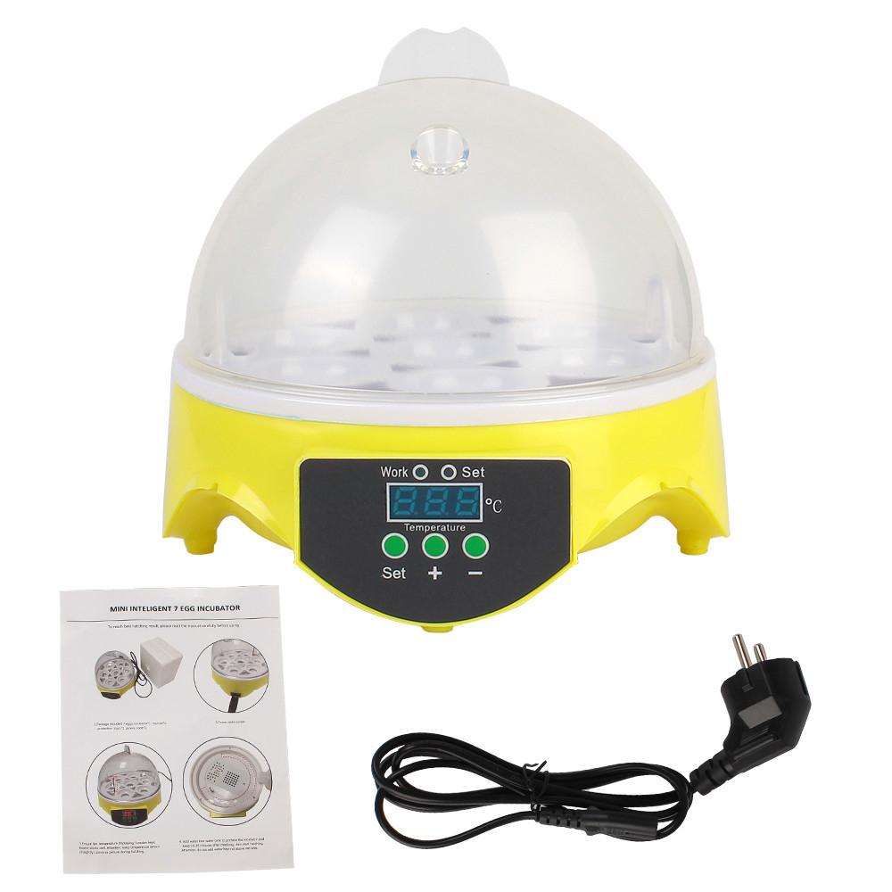 Incubator pentru Păsări Găină Rață Porumbel Păsări de Curte Incubator Temperatură Digitală Reglabilă Mini Incubator Ou Clocitor Ou Automat 16.5 * 17.5cm