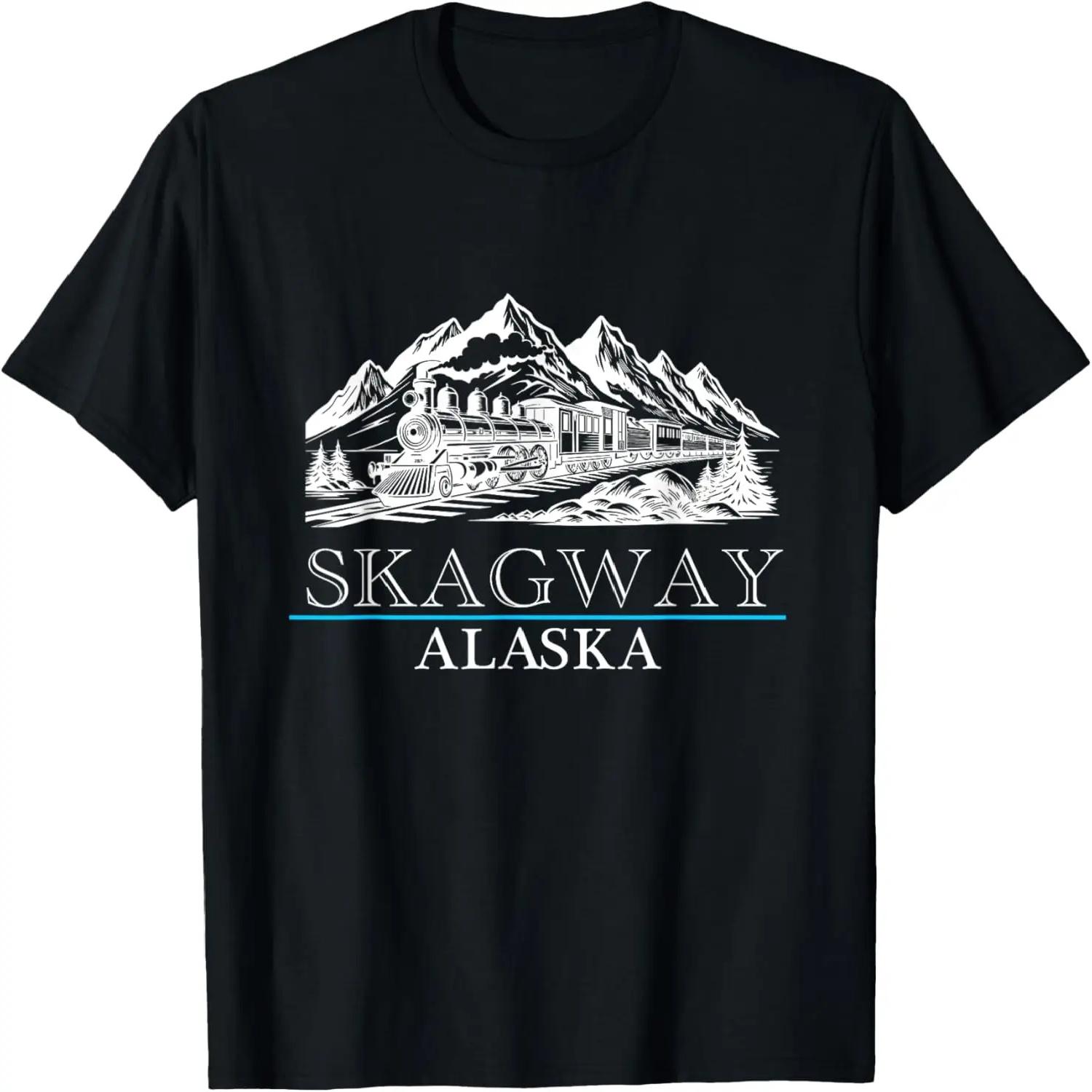 Skagway Alaska Yukon Train Cruise Vacation Souvenir T-Shirt XXXXL