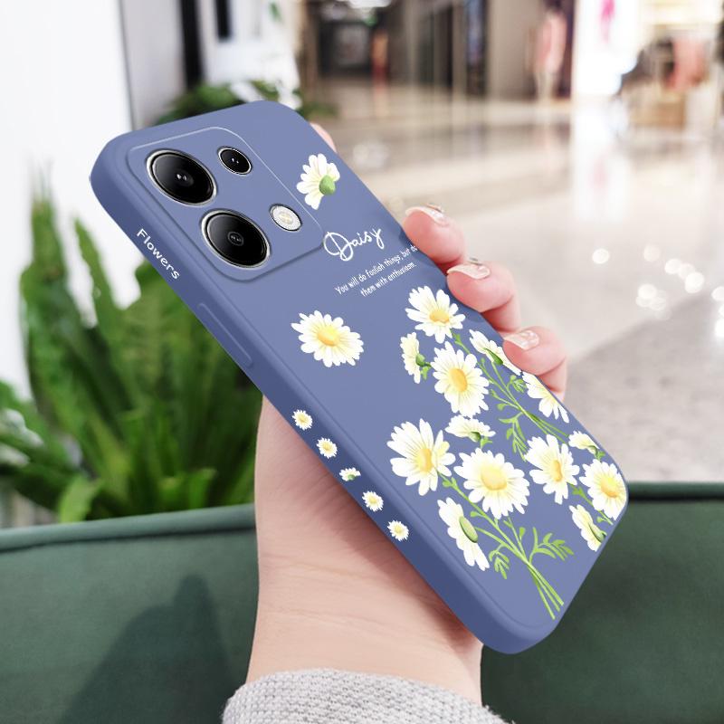 Bloom Daisies Phone Case For Xiaomi Redmi Note 13 12 12S 11 11S 10 10S 9 9S Pro Plus 4G 5G Liquid Silicone Cover