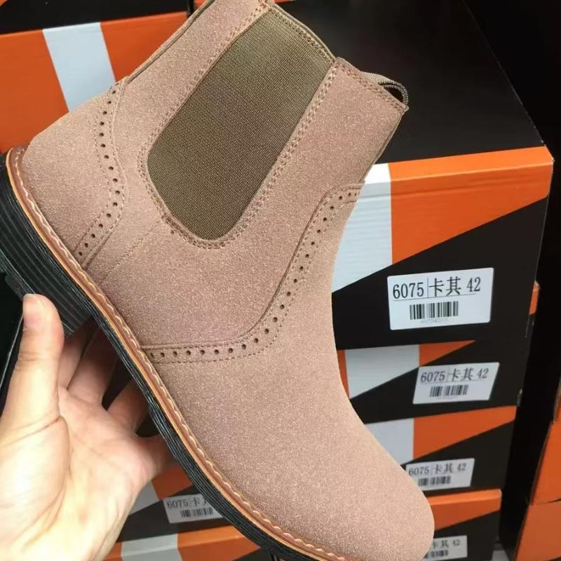 

модные мужские ботинки челси женские ботинки ручной работы осень-зима искусственная замша ретро ботильоны Zapatos Hombre люксовый бренд мужская обувь плюс 48 39 хаки