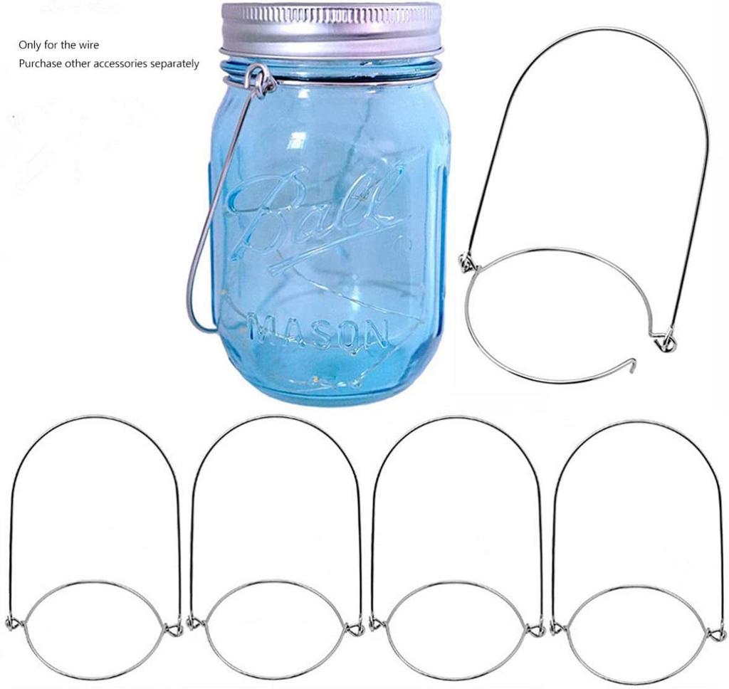 12 Pcs Mason Jar Handle Canning Accessories Jars Hanging Handles Glass Hangers for 70 Standard Mouth Mason