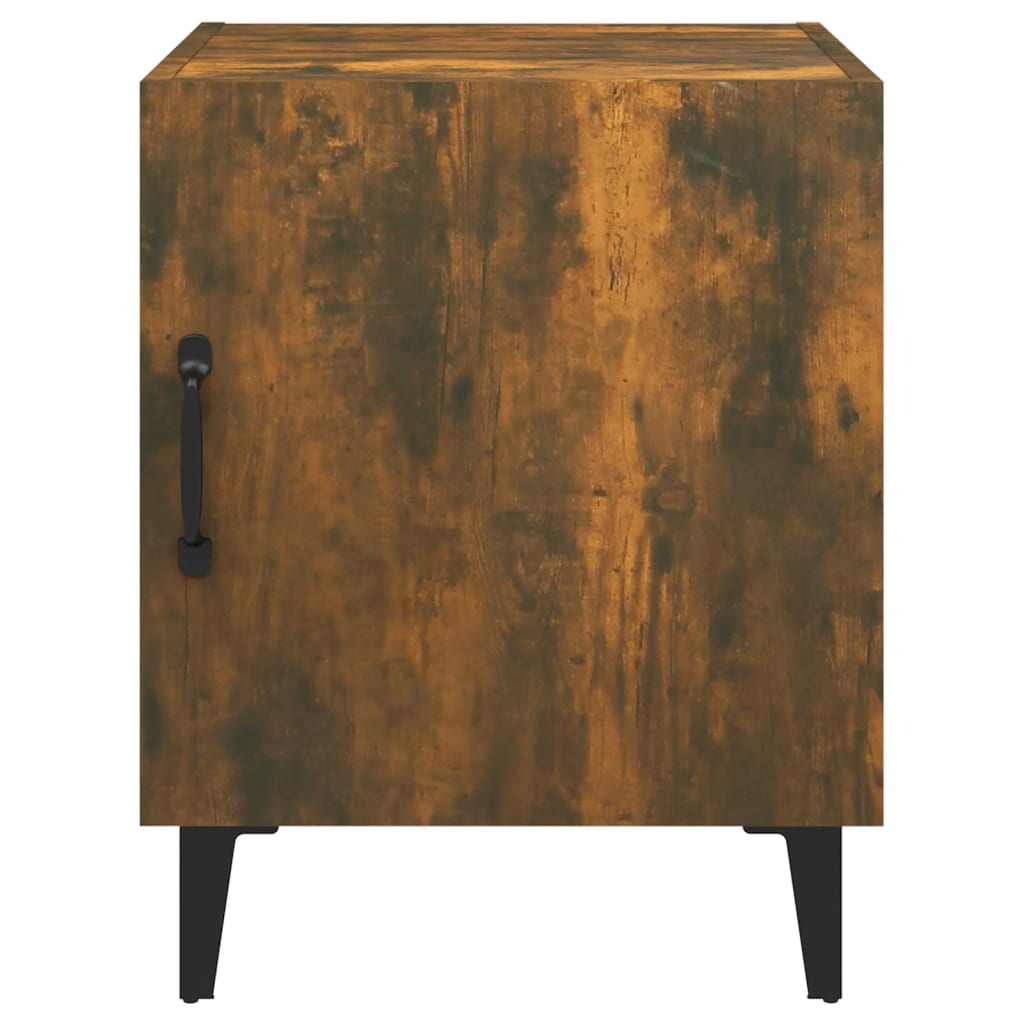 Nightstands 2 pcs Smoked Oak Wood Based Material
