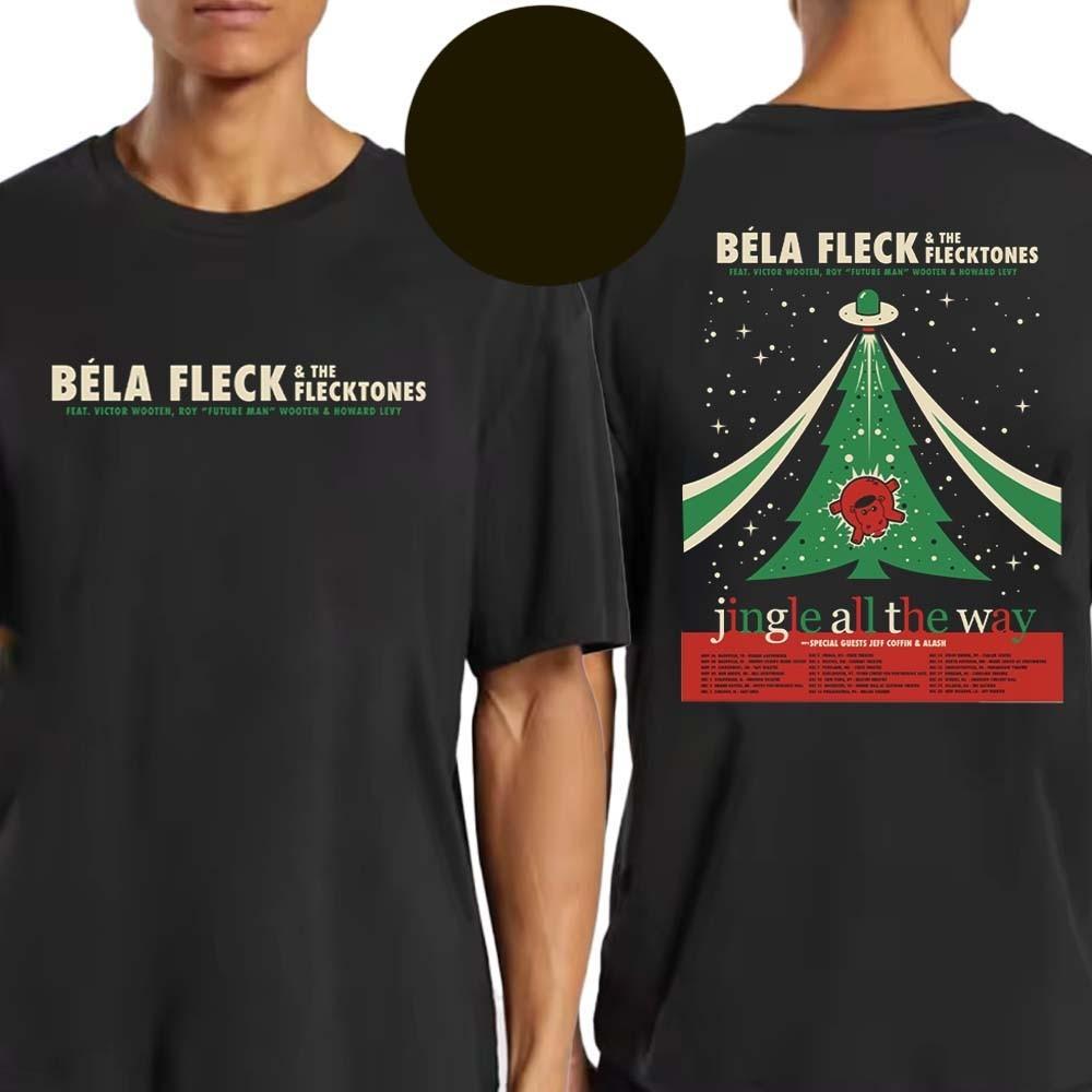 Béla Fleck And the Flecktones Jingle All The Way Holiday Tour 2026 Date List Tee XXL