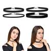 Nischen-Schwarzes Choker-Set 4 Stilvolle Halsketten Trendige Zarte Schlüsselbeinkette Halsschmuck Halskette Accessoires für Damen