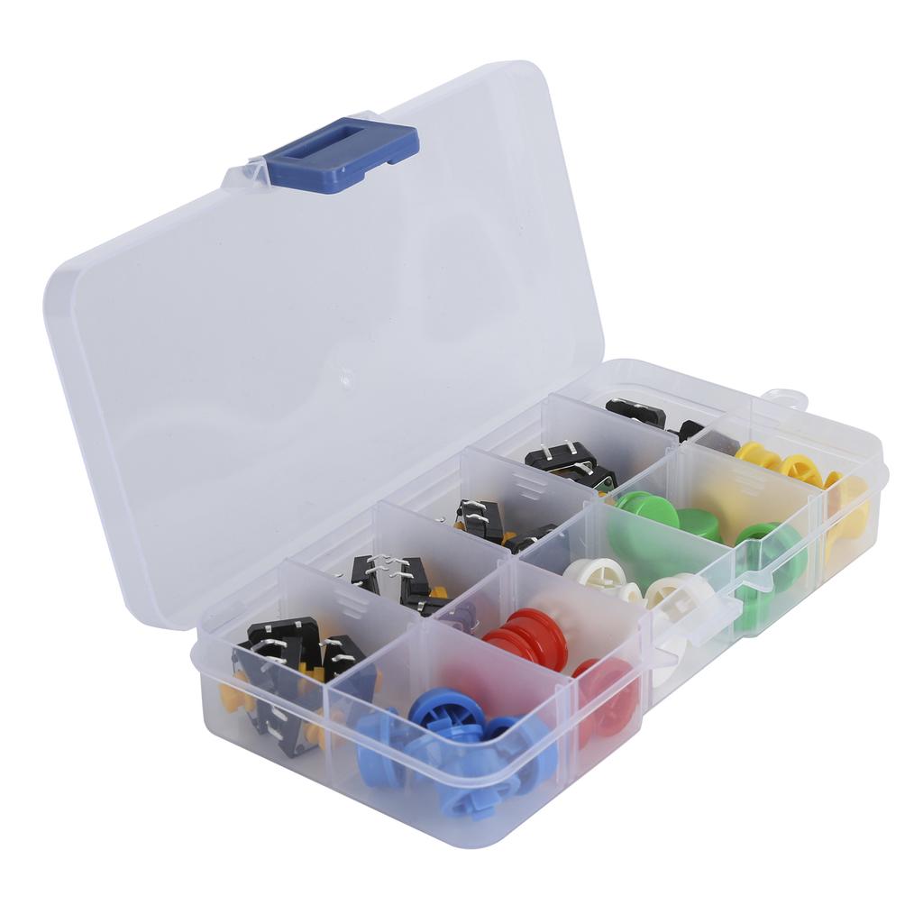 25PCS 12x12x7.3 mm Tact Push Button with Round Cap Micro Switch for DIY Electronic Products