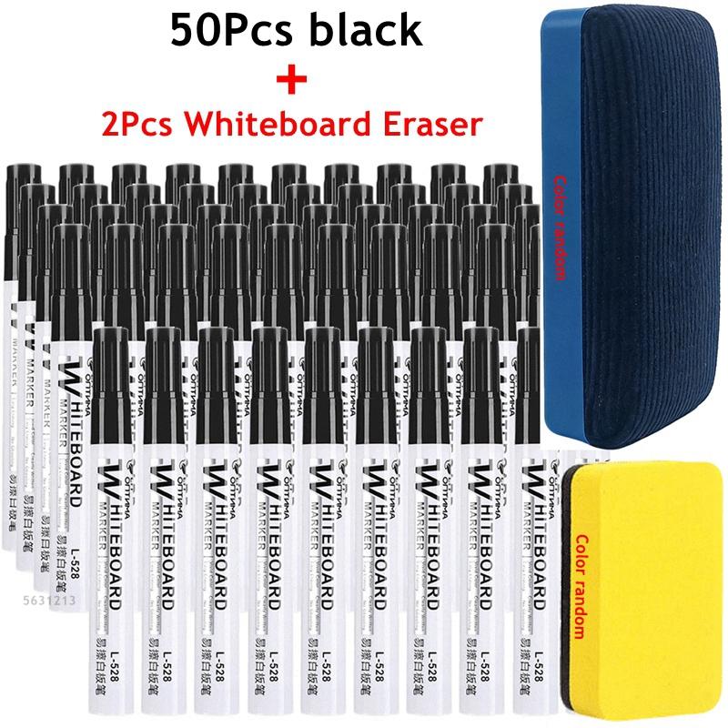 4-100Pcs Erasable Whiteboard Marker Pen Blackboard Marker Teaching Chalk for Glass Office School Stationery White Board Marker